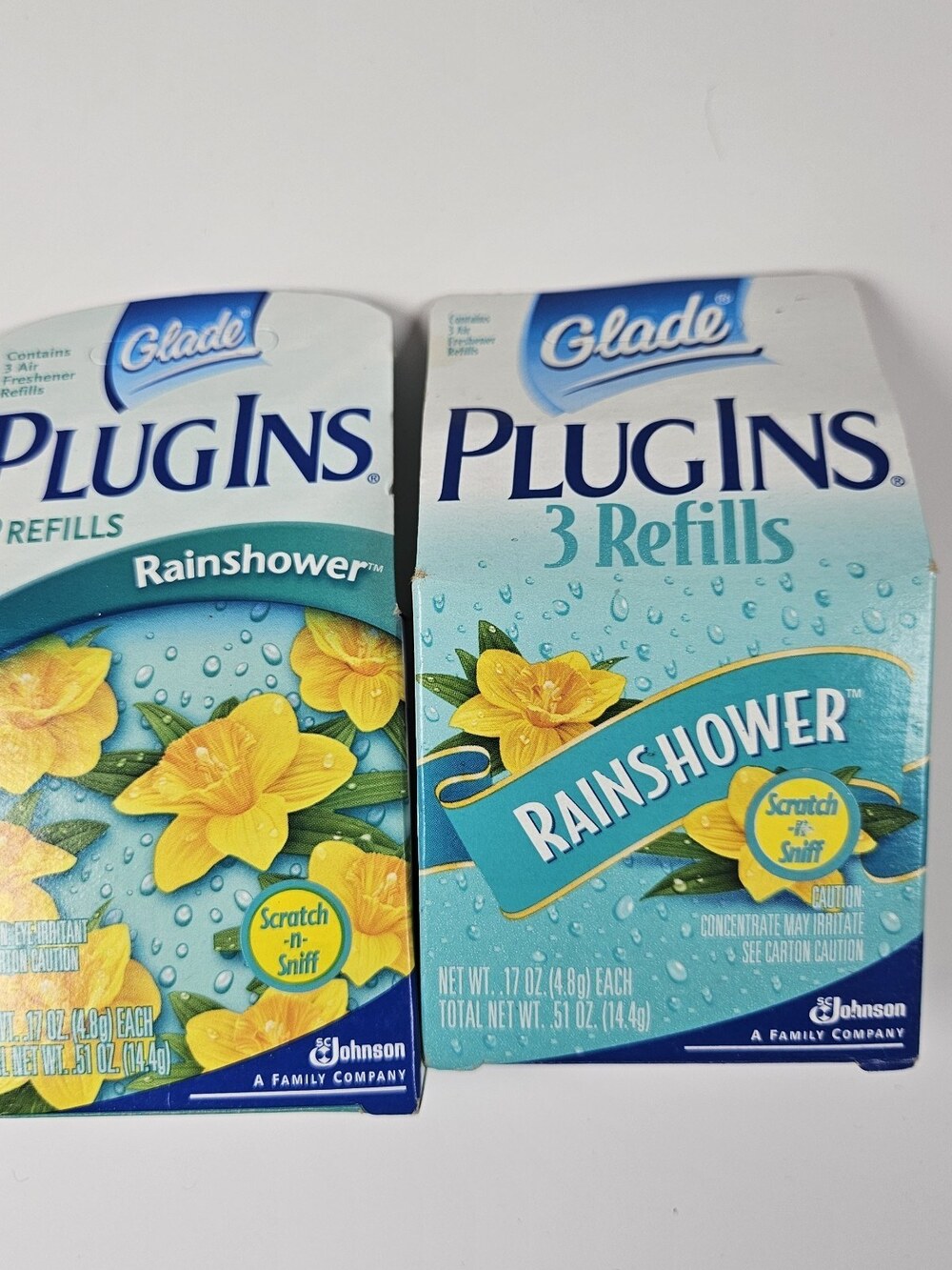 Glade Plugins Scented Air Freshener Gel Refills 6 Packs Rainshower Vintage